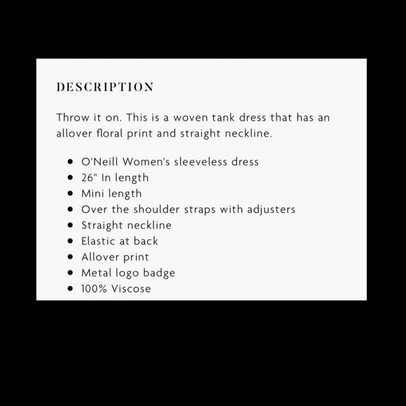 NWT O'Neill Multicolor Floral Mini Dress - Picture 5 of 5